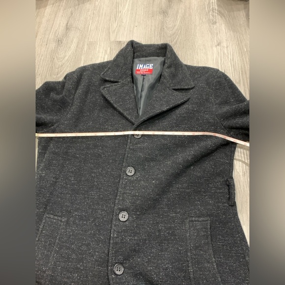 Vintage Grey Wool Blend Coat (Men's Large, Fits Women’s M/L Boyfriend Style) - Picture 6 of 13